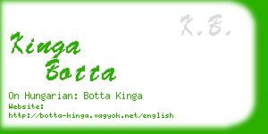 kinga botta business card